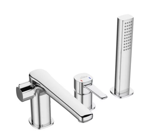 Kádperemre szerelhető csaptelep, Invena Glamour kádtöltő csaptelep, króm BW-02-S01-V