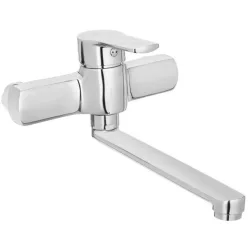   Mosdó csaptelep, Invena Verso mosdó csaptelep, fali, króm BC-82-001-C