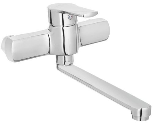 Mosdó csaptelep, Invena Verso mosdó csaptelep, fali, króm BC-82-001-C
