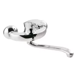   Mosdó csaptelep, Invena Nea fali mosdó csaptelep, króm BC-83-001-W