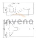 Mosdó csaptelep, Invena Nea fali mosdó csaptelep, króm BC-83-001-W
