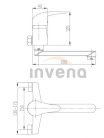 Mosogató csaptelep, Invena Ava New mosogató csaptelep, fali, króm BC-06-001-B