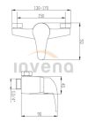 Zuhany csaptelep, Invena Ava New zuhanyszett nélkül, króm BN-06-001-X