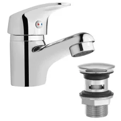   Mosdó csaptelep, Invena Ava New mosdó csaptelep, click-clack leeresztővel, króm BU-06-Z01-X