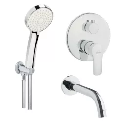   Falba süllyesztett csaptelep, Invena Verso kádtöltő csaptelep, króm BS-82-W01-A