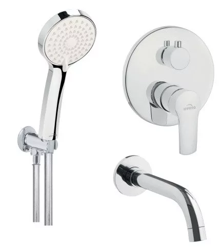 Falba süllyesztett csaptelep, Invena Verso kádtöltő csaptelep, króm BS-82-W01-A