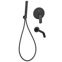   Falba süllyesztett csaptelep, Invena Siros kádtöltő csaptelep, fekete BS-90-W12-A