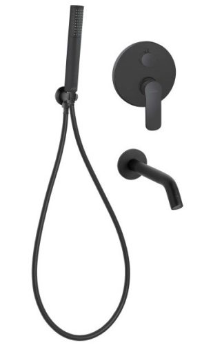 Falba süllyesztett csaptelep, Invena Siros kádtöltő csaptelep, fekete BS-90-W12-A