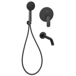   Falba süllyesztett csaptelep, Invena Siros kádtöltő csaptelep, fekete BS-90-W13-A