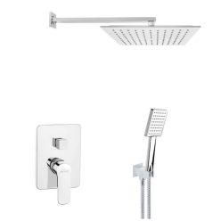   Falba süllyesztett csaptelep, Invena Siros falsík alatti zuhanyrendszer szett, króm BS-90-0K2-A