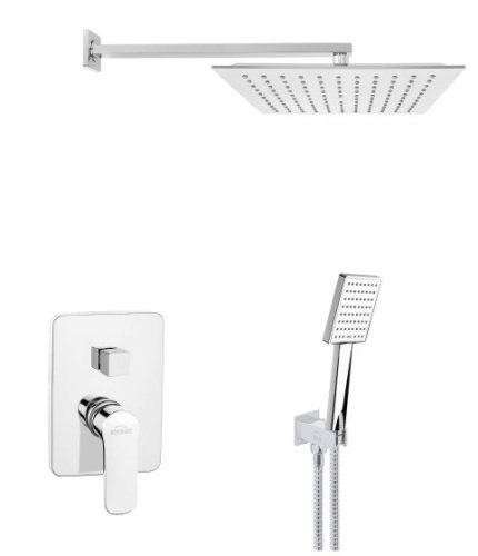 Falba süllyesztett csaptelep, Invena Siros falsík alatti zuhanyrendszer szett, króm BS-90-0K2-A