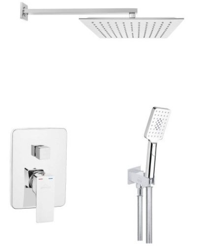 Falba süllyesztett csaptelep, Invena NYKS falsík alatti zuhanyrendszer szett, króm BS-28-0K2-A