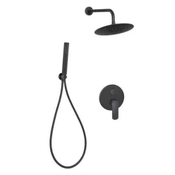   Falba süllyesztett csaptelep, Invena Siros falsík alatti zuhanyrendszer szett, fekete BS-90-012-A