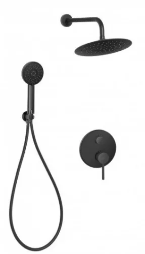 Falba süllyesztett csaptelep, Invena Dafni falsík alatti zuhanyrendszer szett, fekete BS-88-014-A