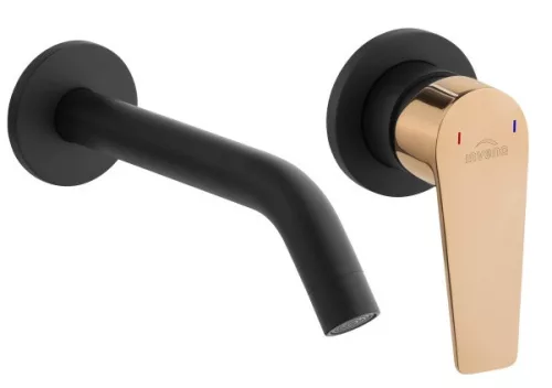 Falba süllyesztett csaptelep, Invena Midnight Invena Trend, fekete/rose gold BP-35-U14-V