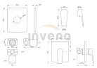 Falba süllyesztett csaptelep, Invena Dokos egyfunkciós csaptelep, króm BP-19-BK1-A