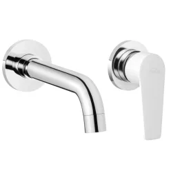   Falba süllyesztett csaptelep, Invena Dokos mosdó csaptelep, fehér-króm BP-19-U02-A