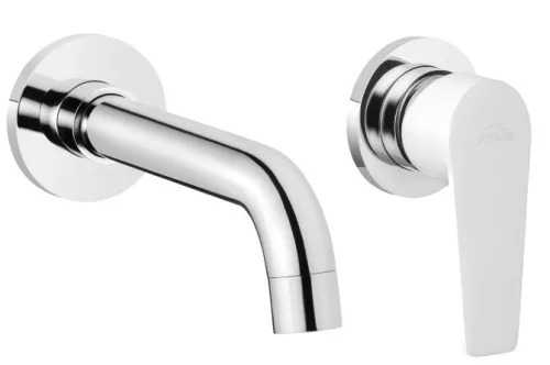 Falba süllyesztett csaptelep, Invena Dokos mosdó csaptelep, fehér-króm BP-19-U02-A