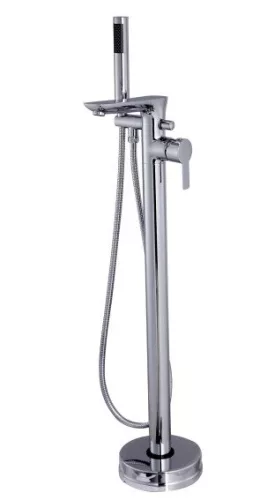 Kádtöltő csaptelep, Invena Glamour Invena Trend zuhanyszettel, króm BW-02-W01-V