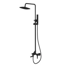   Zuhanyszett, Invena Glamour Invena Trend zuhanyszett, csapteleppel, fekete AU-05-B04-V