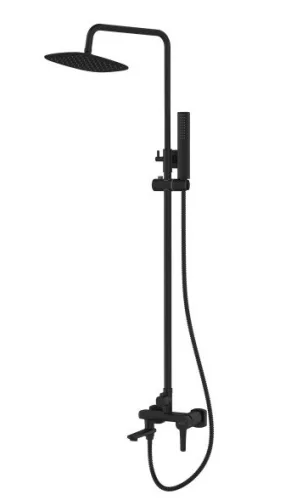 Zuhanyszett, Invena Glamour Invena Trend zuhanyszett, csapteleppel, fekete AU-05-B04-V