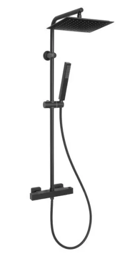 Zuhanyszett, Invena Svart Black termosztatikus csapteleppel, fekete AU-85-004-X