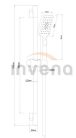 Zuhanyszett, Invena Midnight zuhanyszett, fekete/rose gold AU-35-014-S