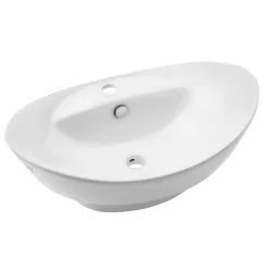   Mosdó, Invena Feme mosdókagyló, ovális, fehér, 60 cm CE-10-001-C