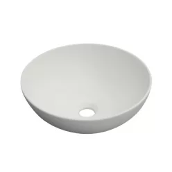   Mosdó, Invena Dokos mosdókagyló,kerek, matt, fehér, 40 cm CE-19-001-C