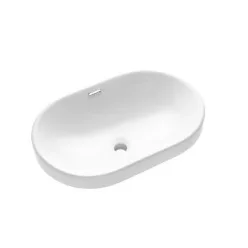   Mosdó, Invena Nike süllyesztett mosdókagyló, ovális, fehér, 60 cm CE-28-060-W