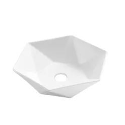   Mosdó, Invena Naksos Invena Trend hatszögletű mosdókagyló, fehér 54 cm CE-55-001-C
