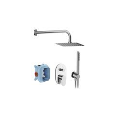   Falba süllyesztett csaptelep, Ravak Chrome II zuhanyszett CR II 090.01CR.O2.RB070, króm X07S014