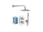 Falba süllyesztett csaptelep, Ravak Chrome II zuhanyszett CR II 090.02CR.O2.RB071, króm X07S015