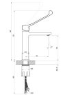 Mosdó csaptelep, Ravak Safe 230 mm, leeresztő nélkül, króm SF 014.00CR X070620
