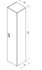 Fali szekrény, Ravak SB 35 Comfort faliszekrény, fehér X000001383