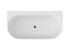 Kád, Ravak Freedom Wall Tec 170x87, Fekete/fehér, fekete lefolyó CE31700000