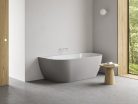 Kád, Ravak Freedom Wall Tec 170x87, Smoke Grey/fehér, fehér lefolyó CE31500000