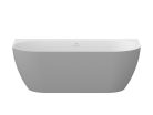 Kád, Ravak Freedom Wall Tec 170x87, Smoke Grey/fehér, fehér lefolyó CE31500000