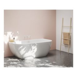   Kád, Ravak Freedom Wall 166x80, Fehér, fehér/fekete/króm lefolyó XC00100024