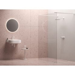   Walk-in, Ravak Walk-In Free Set 120, zuhanykabin matt fehér+transparent GW9FG0E0SZ1