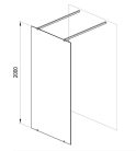 Walk-in, Ravak Walk-In Free Set 120, zuhanykabin matt fehér+transparent GW9FG0E0SZ1