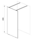 Walk-in, Ravak Walk-In Free Set 140, zuhanykabin matt fehér+transparent GW9FM0E0SZ1