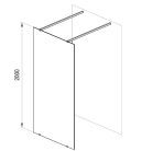 Walk-in, Ravak Walk-In Free Set 150, zuhanykabin matt fehér+transparent GW9FP0E0SZ1