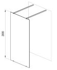 Walk-in, Ravak Walk-In Free Set 160, zuhanykabin fekete+transparent GW9FS030SZ1