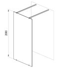 Walk-in, Ravak Walk-In Free Set 160, zuhanykabin króm+transparent GW9FS0C0SZ1