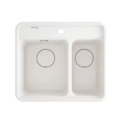   Mosogatótálca, Deante Momi 1,5 medencés, gránit mosogató, alabástrom ZKM_A503