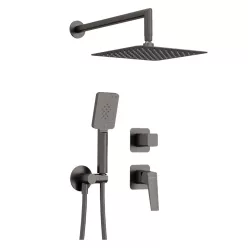   Falba süllyesztett csaptelep, Deante Blur falsík alatti zuhanyszett, titanium NQL_D9YK