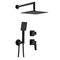   Falba süllyesztett csaptelep, Deante Blur falsík alatti zuhanyszett, fekete NQL_N9YK