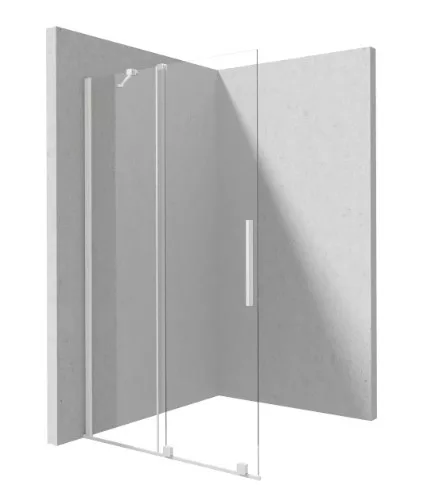 Walk-in, Deante Prizma tolóajtós walk-in, fehér, 140 cm KTJ_A34R