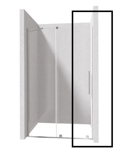 Alkatrész, Deante Prizma süllyesztett ajtóprofil 195 cm, króm KTJ_000X